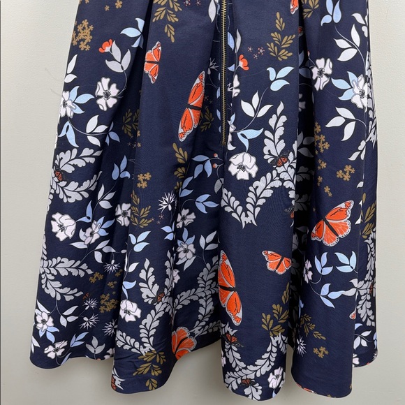 TED BAKER LONDON Bethah Kyoto Navy Floral Sleeveless Dress Sz 1 small - Picture 13 of 13
